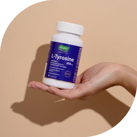 Фото Тирозин Эвалар Лаборатория/ Evalar Laboratory, таблетки, 60 шт.