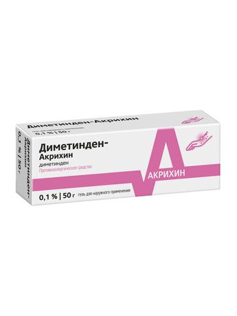Фото Диметинден-Акрихин, гель 0.1%, 50 г