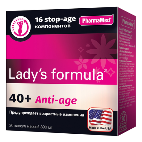 Фото Lady's formula 40+ Anti-Age, капсулы 890 мг, 30 шт.