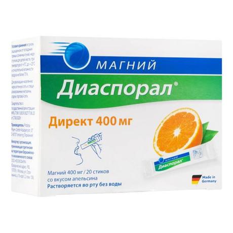 Фото Магний Диаспорал Директ 400 мг, гранулы, 20 стиков