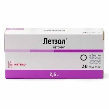 Фото Летзол таблетки, покрытые пленочной оболочкой 2,5 мг, 30 шт.