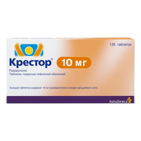Фото Крестор, таблетки в плёночной оболочке 10 мг, 126 шт.