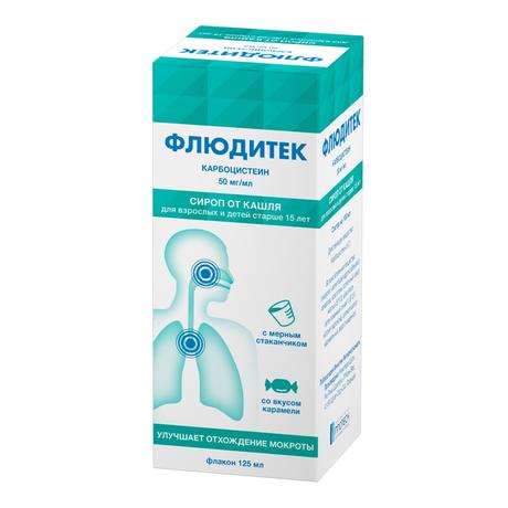 Фото Флюдитек, сироп 50 мг/мл, 125 мл