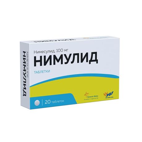 Фото Нимулид, таблетки 100 мг, 20 шт.