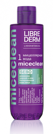 Фото Либридерм MICECLEAN SEBO, мицеллярная вода для жирной и комбинированной кожи, 200 мл