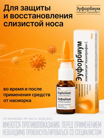 Фото Эуфорбиум Композитум Назентропфен С, спрей назальный 20 мл, 1 шт.