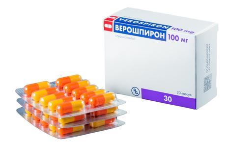 Фото Верошпирон, капсулы 100 мг, 30 шт.
