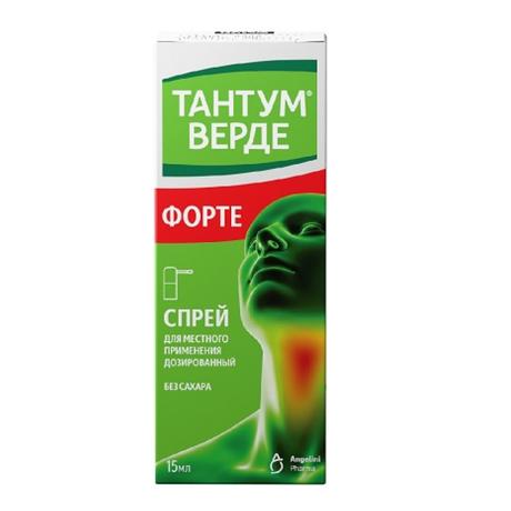 Фото Тантум Верде Форте, спрей 0.51 мг/доза, 15 мл