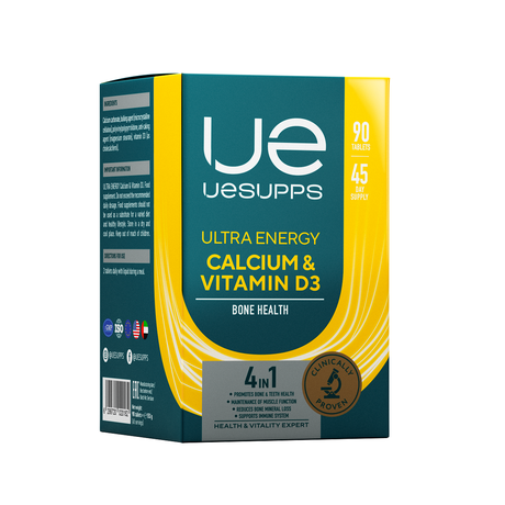 Фото UESUPPS Ультра Энерджи Кальций и Витамин D3, таблетки, 90 шт.