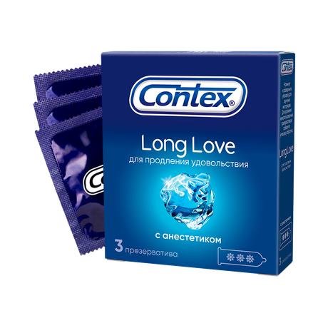 Фото Презервативы Contex Long Love с анестетиком, 3 шт.