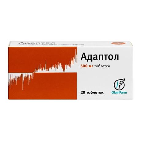 Фото Адаптол, таблетки 500 мг, 20 шт.