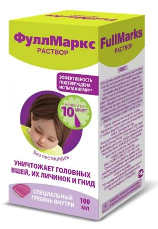 Фото Фулл Маркс, раствор для для уничтожения вшей, 100 мл
