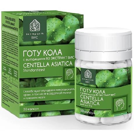 Фото Готу Кола, экстракт, капсулы 0,3 г, 30 шт.