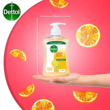 Фото Деттол, антибактериальное жидкое мыло с ароматом грейпфрута, 250 мл