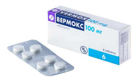 Фото Вермокс, таблетки 100 мг, 6 шт.