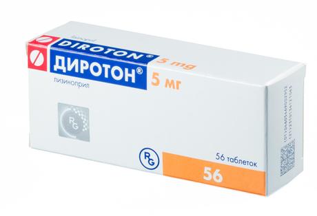 Фото Диротон, таблетки 5 мг, 56 шт.