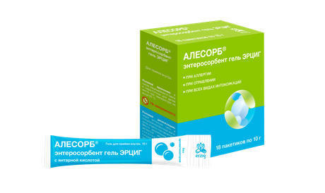 Фото Алесорб Энтеросорбент, гель в стиках 10 г, 18 шт.