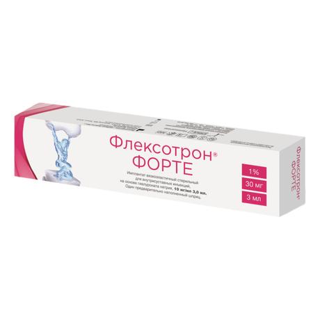 Фото Флексотрон Форте, имплантат вязкоэластичный стерильный 10 мг/мл, 3 мл, 1 шт.