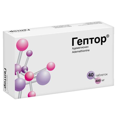Фото Гептор, таблетки покрыт. плен. об. кишечнорастворимые 400 мг, 40 шт.