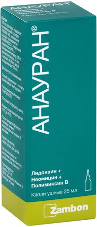 Фото Анауран, капли ушные, 25 мл