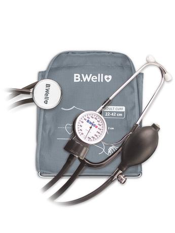 Фото Тонометр B.Well MED-62 со стетоскопом и манжетой с кольцом (M-L, 22-42 см)