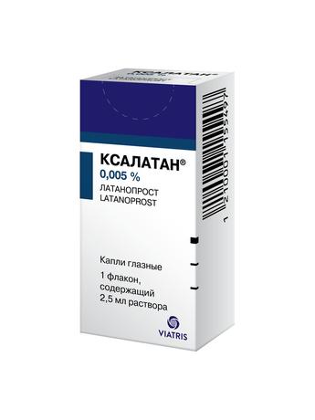 Фото Ксалатан, капли глазные 0,005%, 2,5 мл