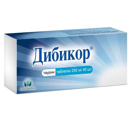 Фото Дибикор, таблетки 250 мг, 60 шт.