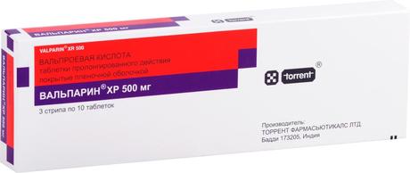 Фото Вальпарин XP, таблетки пролонг. покрытые пленочной оболочкой 500 мг, 30 шт.