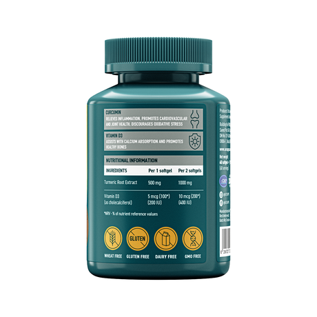 Фото UESUPPS Ультра Энерджи Куркумин и Витамин D3, капсулы, 60 шт.