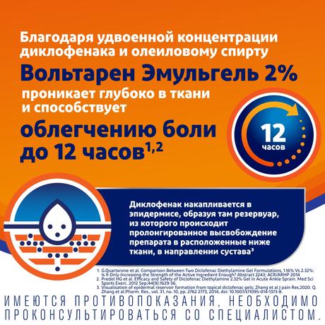 Фото Вольтарен Эмульгель, гель 2% 150 г, 1 шт.