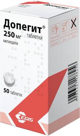 Фото Допегит, таблетки 250 мг, 50 шт.