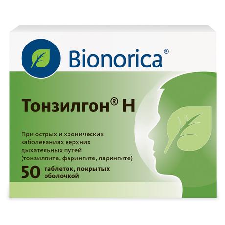 Фото Тонзилгон Н, таблетки покрытые оболочкой, 50 шт.