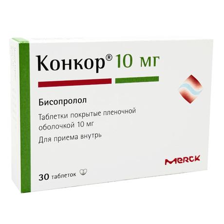 Фото Конкор, таблетки покрыт. плен. об. 10 мг, 30 шт.