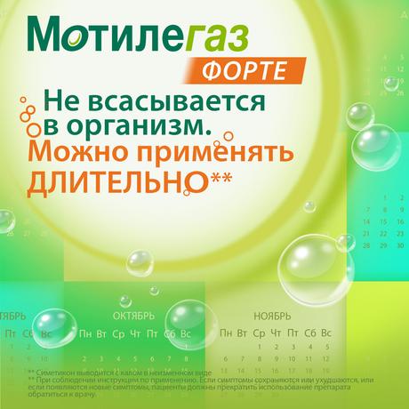 Фото Мотилегаз Форте, капсулы 120 мг, 40 шт.