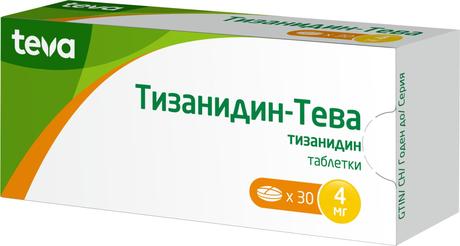 Фото Тизанидин-Тева, таблетки 4 мг, 30 шт.