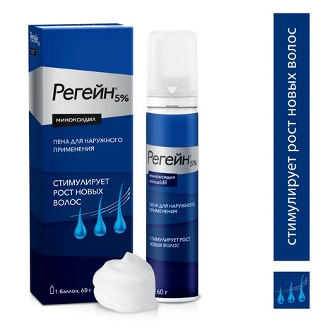 Фото Регейн, пена 5%, 60 г