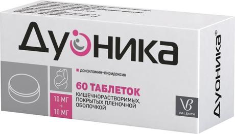 Фото Дуоника, таблетки кишечнорастворимые, покрытые пленочной оболочкой 10 мг + 10 мг, 60 шт.