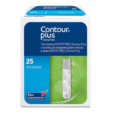 Фото Тест-полоски Контур Плюс, 25 шт.