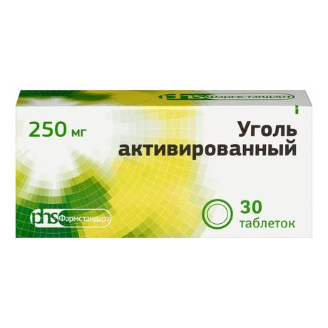 Фото Уголь активированный, таблетки 250 мг, 30 шт.