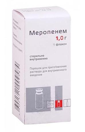 Фото Меропенем, порошок для приготовления раствора для в/в введения, 1 г