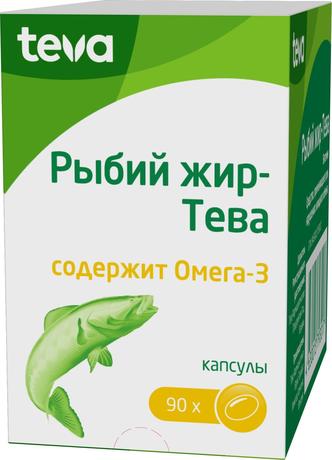 Фото Рыбий жир-Тева, капсулы 500 мг, 90 шт.