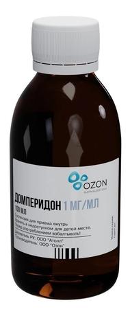 Фото Домперидон, суспензия для приема внутрь 1 мг/мл, флакон+шприц дозатор, 100 мл