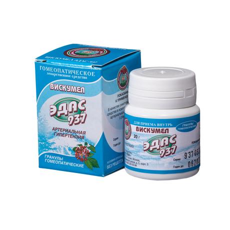 Фото Вискумел Эдас-937, для лечения артериальной гипертензии, гранулы гомеопатические, 20 г