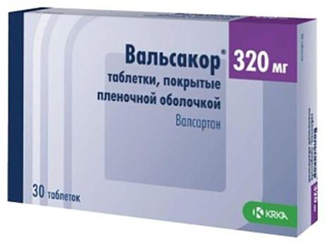 Фото Вальсакор, таблетки покрыт. плен. об. 320 мг, 30 шт.