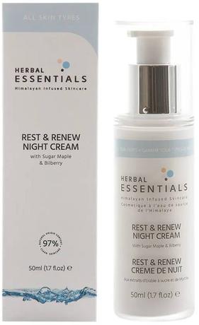 Фото Herbal Essentials, крем ночной «Отдых и расслабление» с кленовым сиропом и черникой, 50 мл