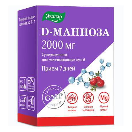 Фото D-манноза Суперкомплекс, порошок саше-пакетики 3,7 г, 7 шт.