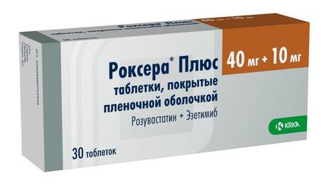 Фото Роксера Плюс таблетки, покрытые пленочной оболочкой 40 мг +10 мг, 30 шт.
