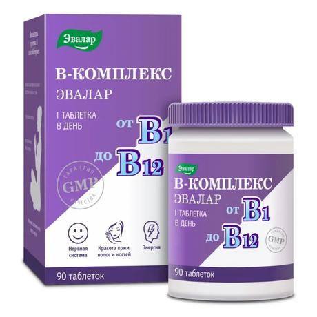 Фото Витамины группы В, таблетки покрытые оболочкой 0.2 г, 90 шт.