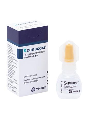 Фото Ксалаком, капли глазные, 2,5 мл