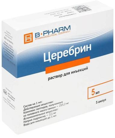 Фото Церебрин, раствор ампулы 5 мл, 5 шт.